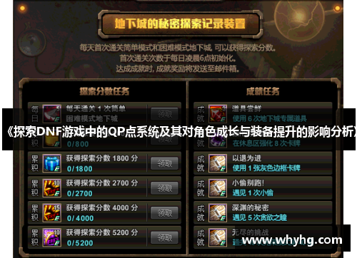 《探索DNF游戏中的QP点系统及其对角色成长与装备提升的影响分析》